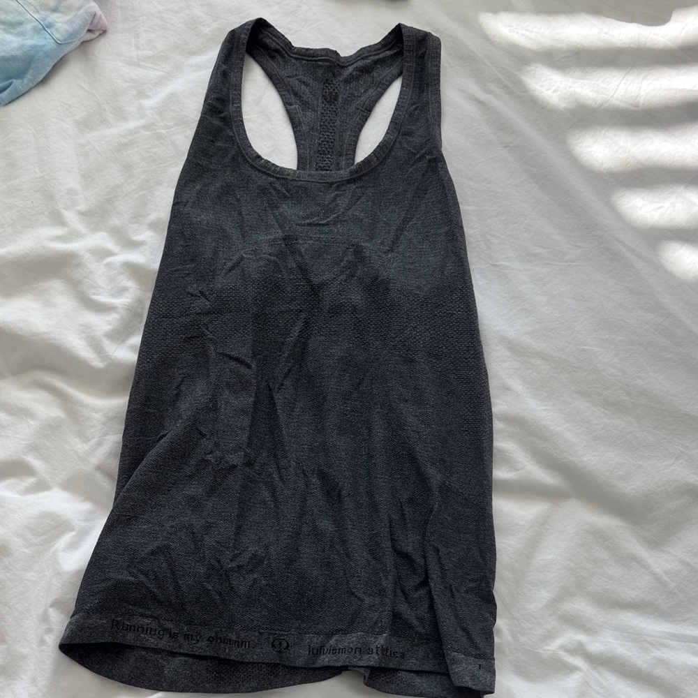 lululemon athletica Charcoal Racerback Tank Top